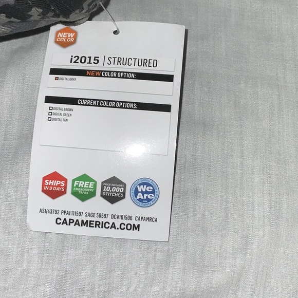 Doordash Baseball Hat Men's Gray Black Digital Camo Strapback Cap America i2015 - Picture 7 of 9